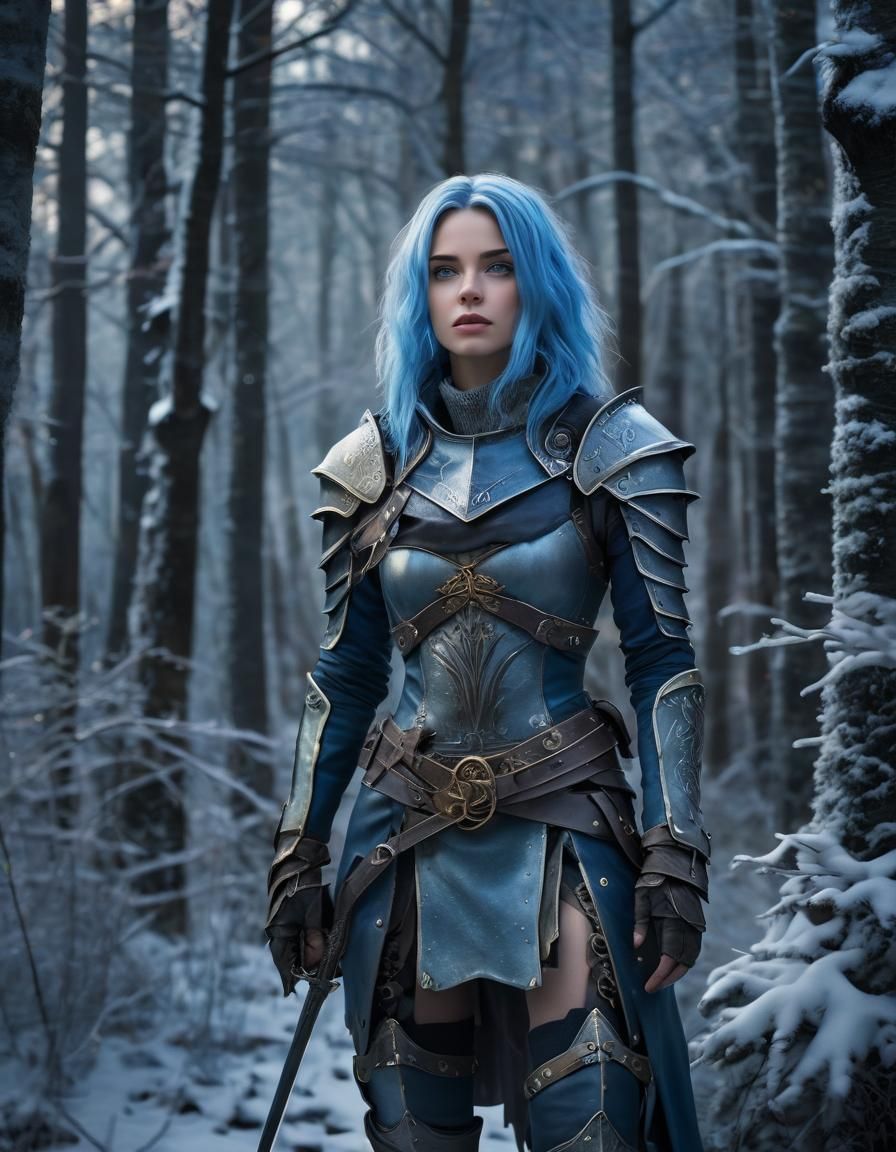 Fantasy: Blue Winter Knight