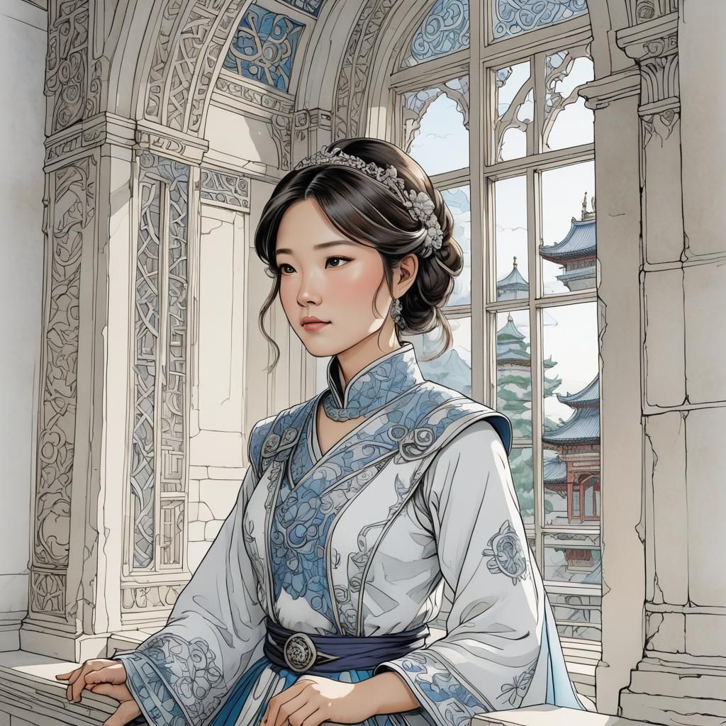Princess Mei's Dream in Clean Line Art