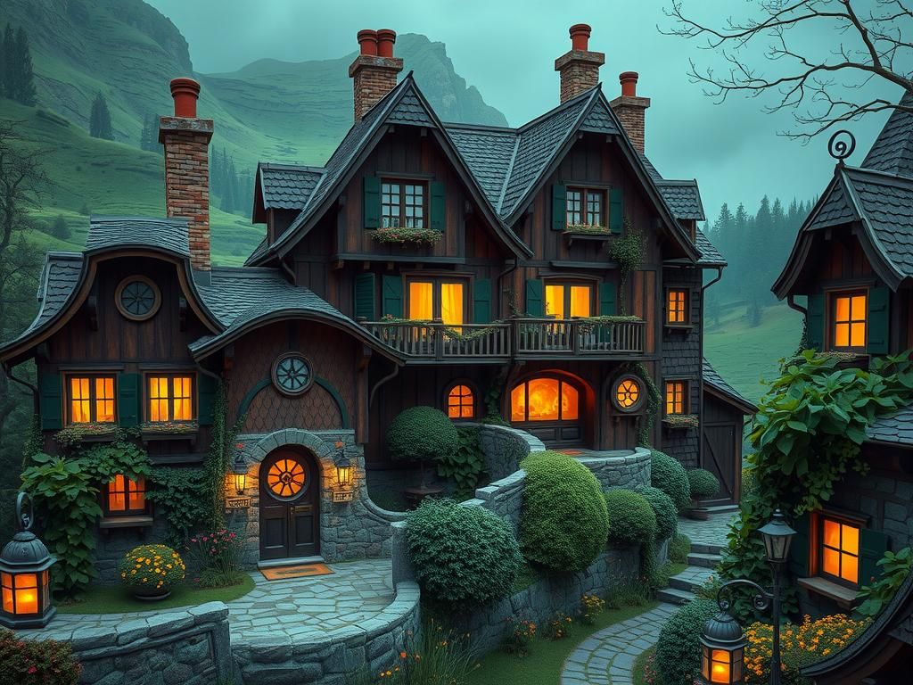Dreamlike Folk Apartments in Emerald and Sapphire