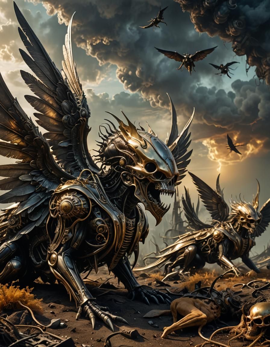 Angels in Post-Apocalyptic Wonderland: Biomechanical Surreal...