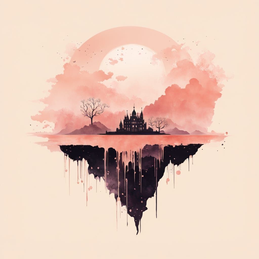 Floating Island in Neo-Romanticism Style