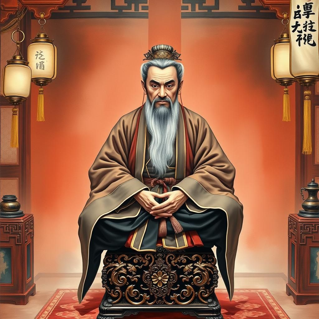 Wise Fortune Teller in Classical Chinese Painting Style