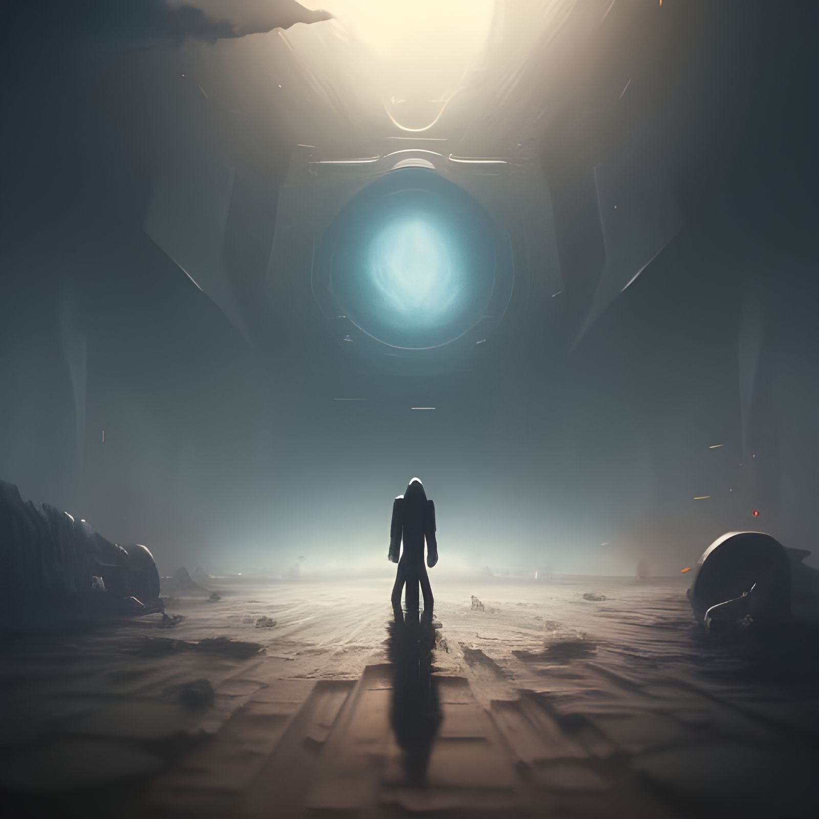 Minimalist Future Abstract in Dark Fantasy Style