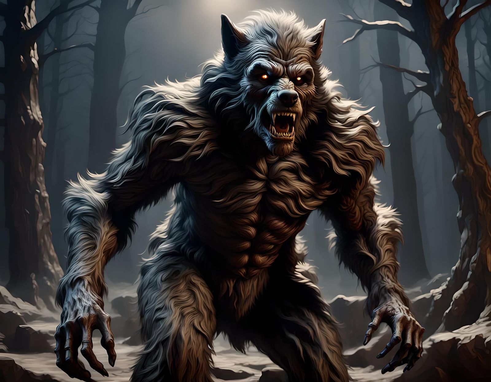 Wolfman Fantasy Art in Stunning 3D Render
