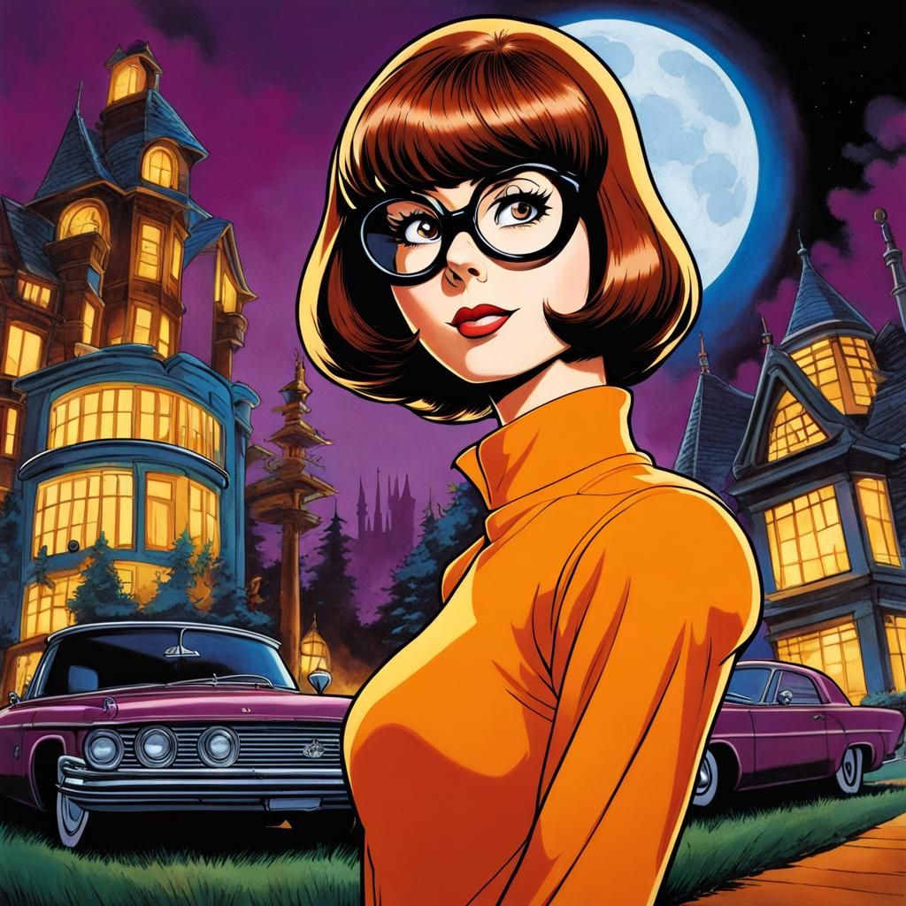 Velma Portrait in Takamoto Cartoon Style