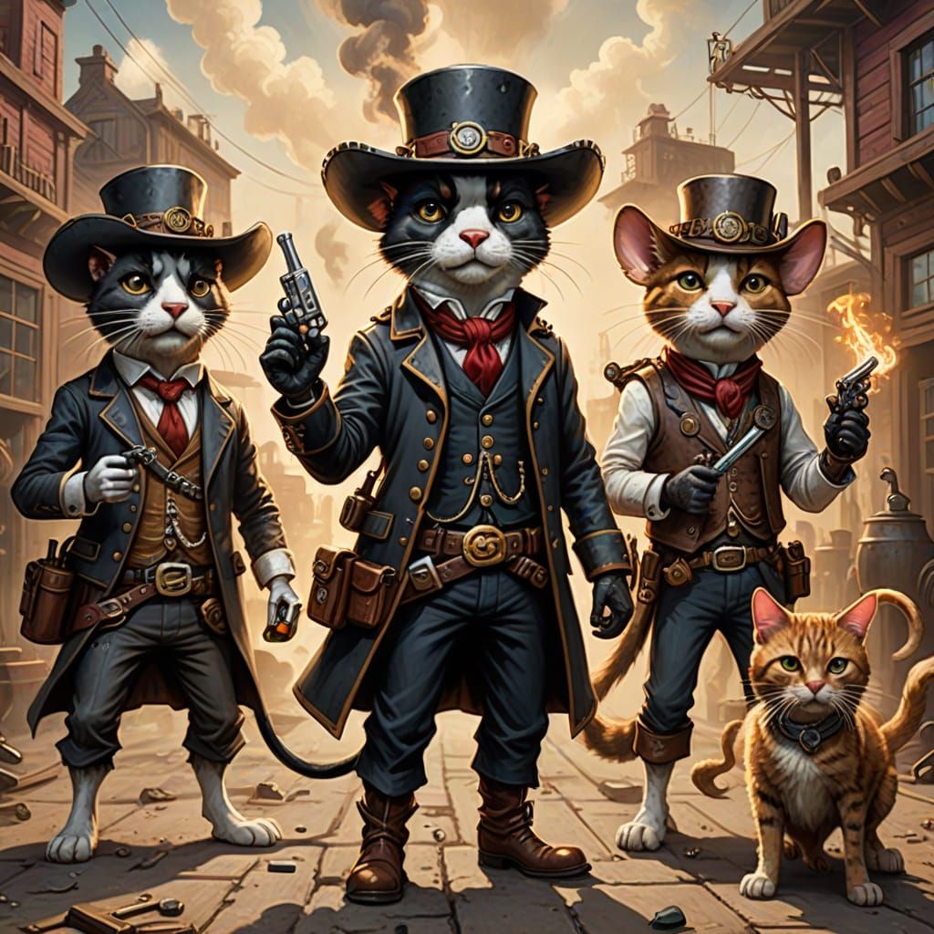 Steampunk Showdown in the Wild West