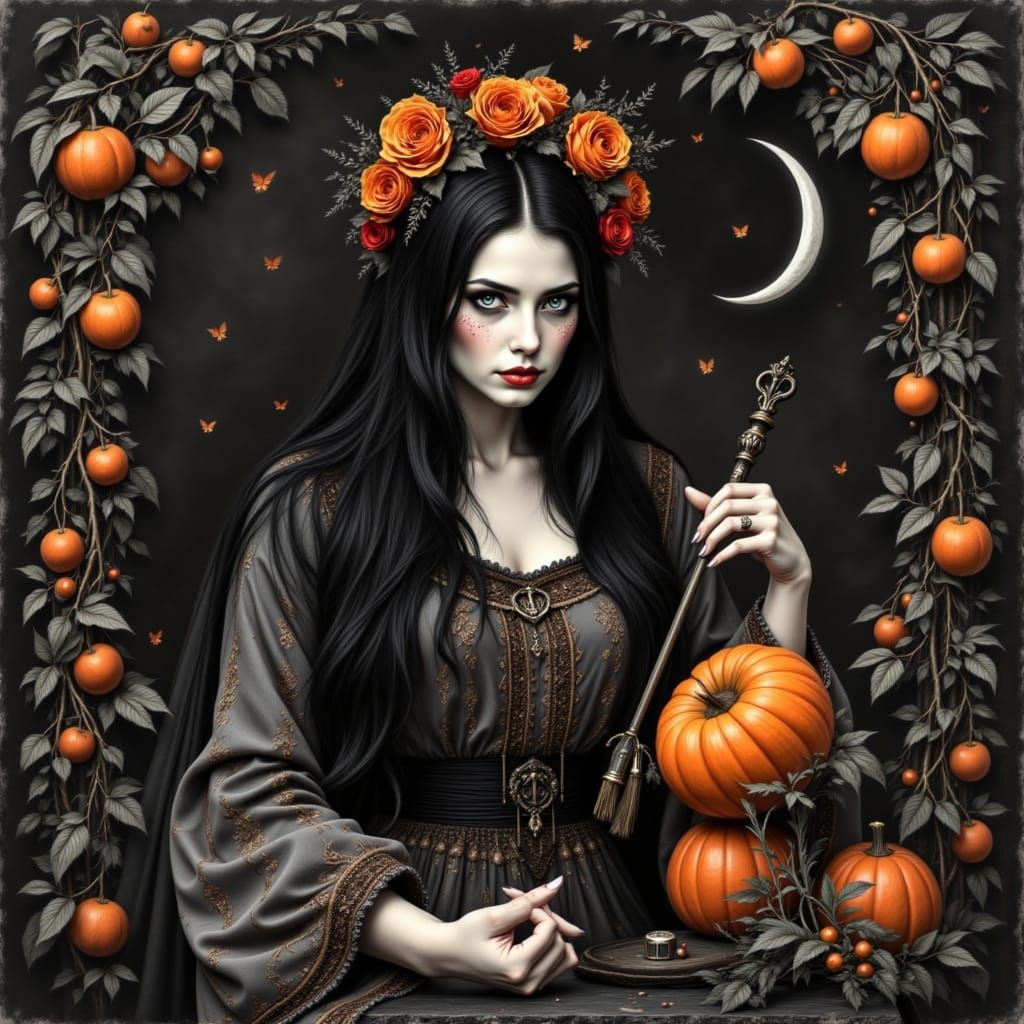 Death's Harvest: A Charcoal Illustration of the Grim Reaper