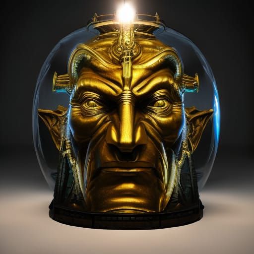 The Face of Boe in a Bottle: Photorealistic Portrait