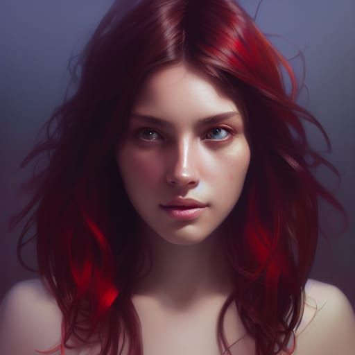 Goddess of Witches Portrait in Hyperdetailed Splash Art