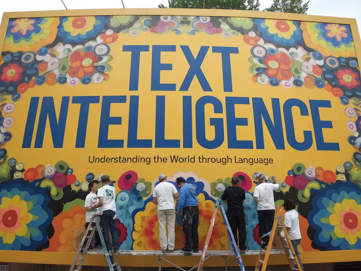 Colorful Billboard Commemorates Text Intelligence