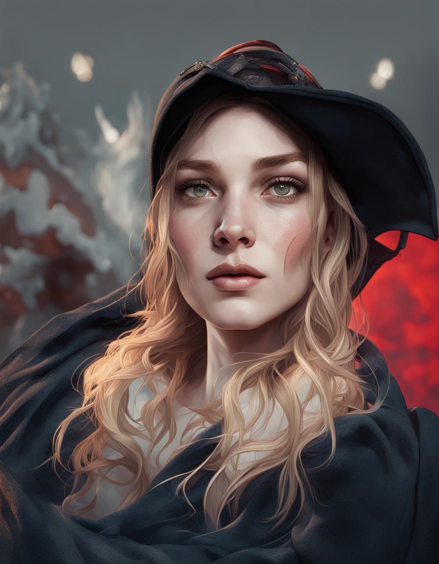 Hyperdetailed Portrait in Triadic Colors