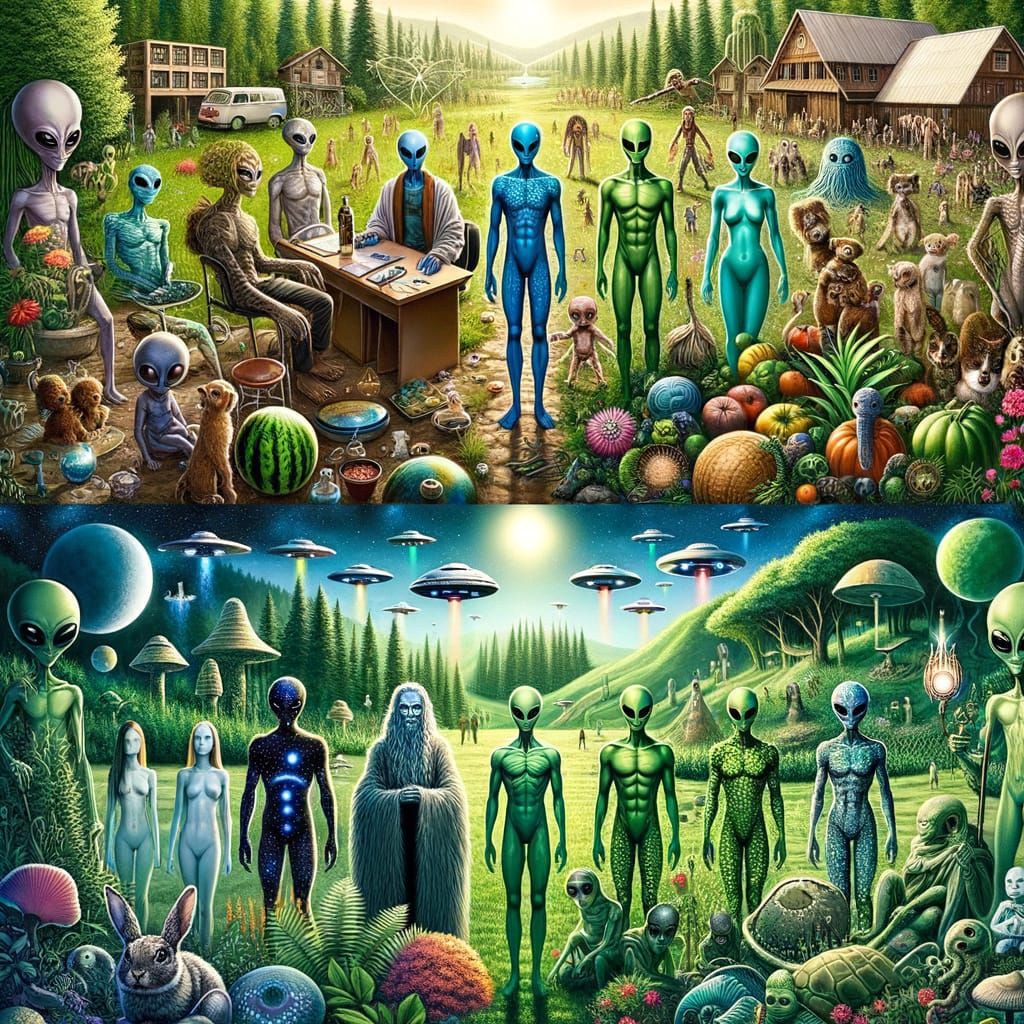 Organic, Nature-Centric Aliens in Earthly Setting