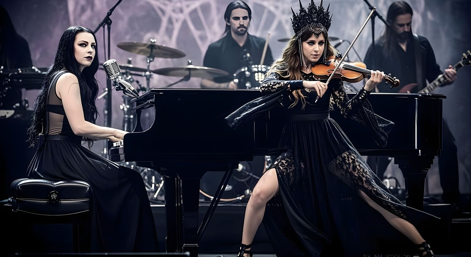 Amy Lee & Lindsey Stirling Gothic Concert Performance
