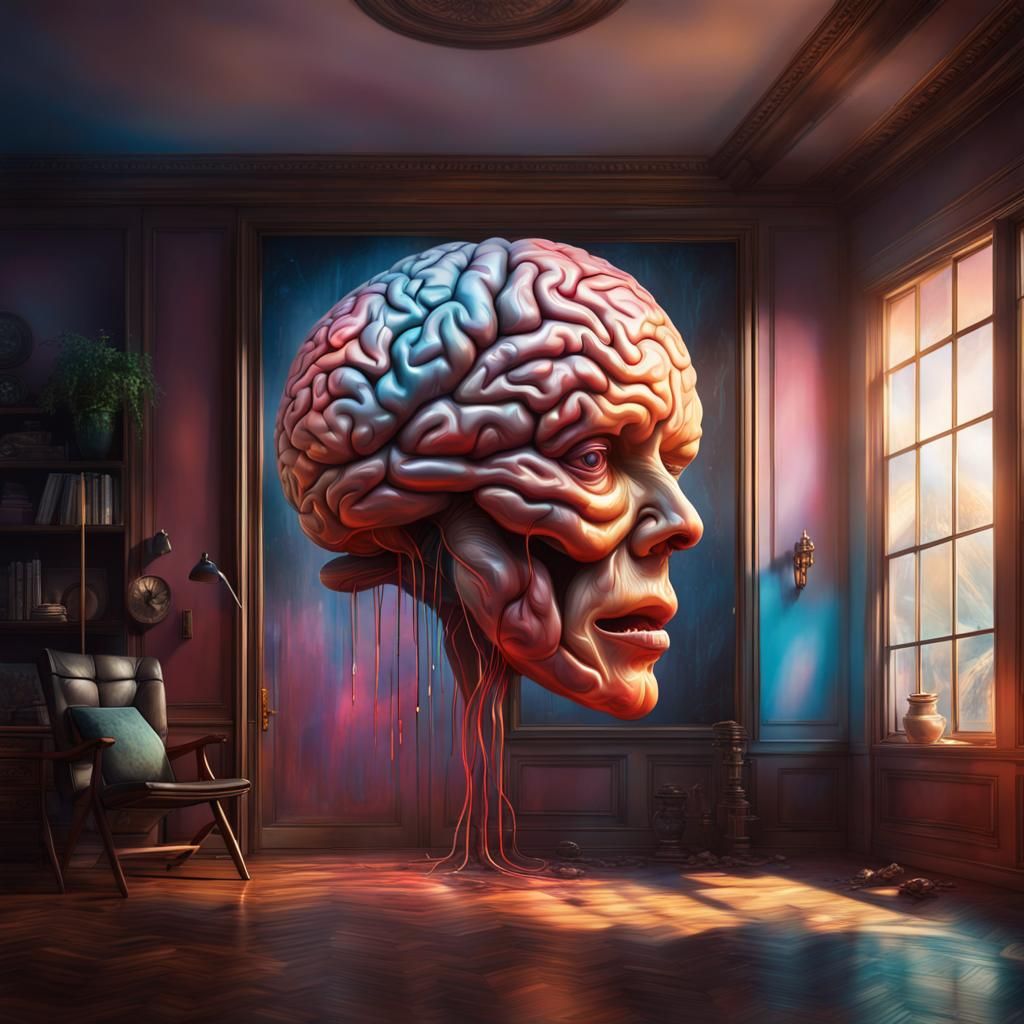 House Interior as Human Brain: Realistic Digital Art