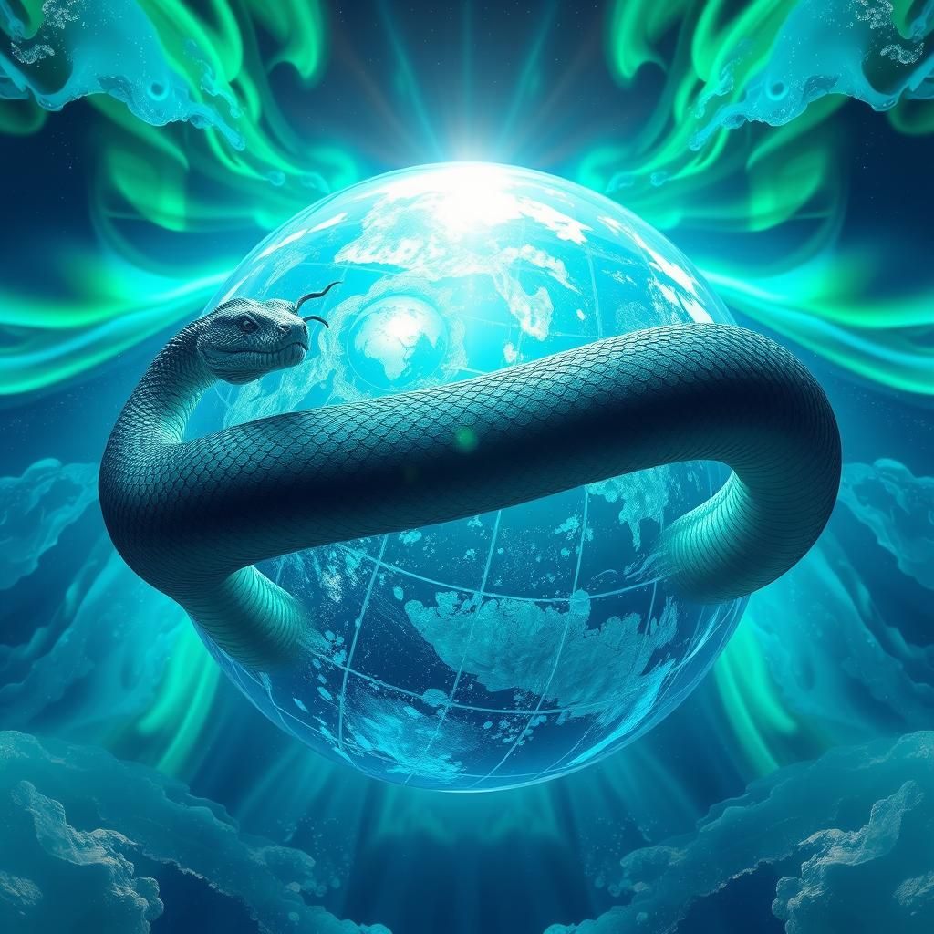 Ethereal Glass Firmament Encasing Earth in Digital Art