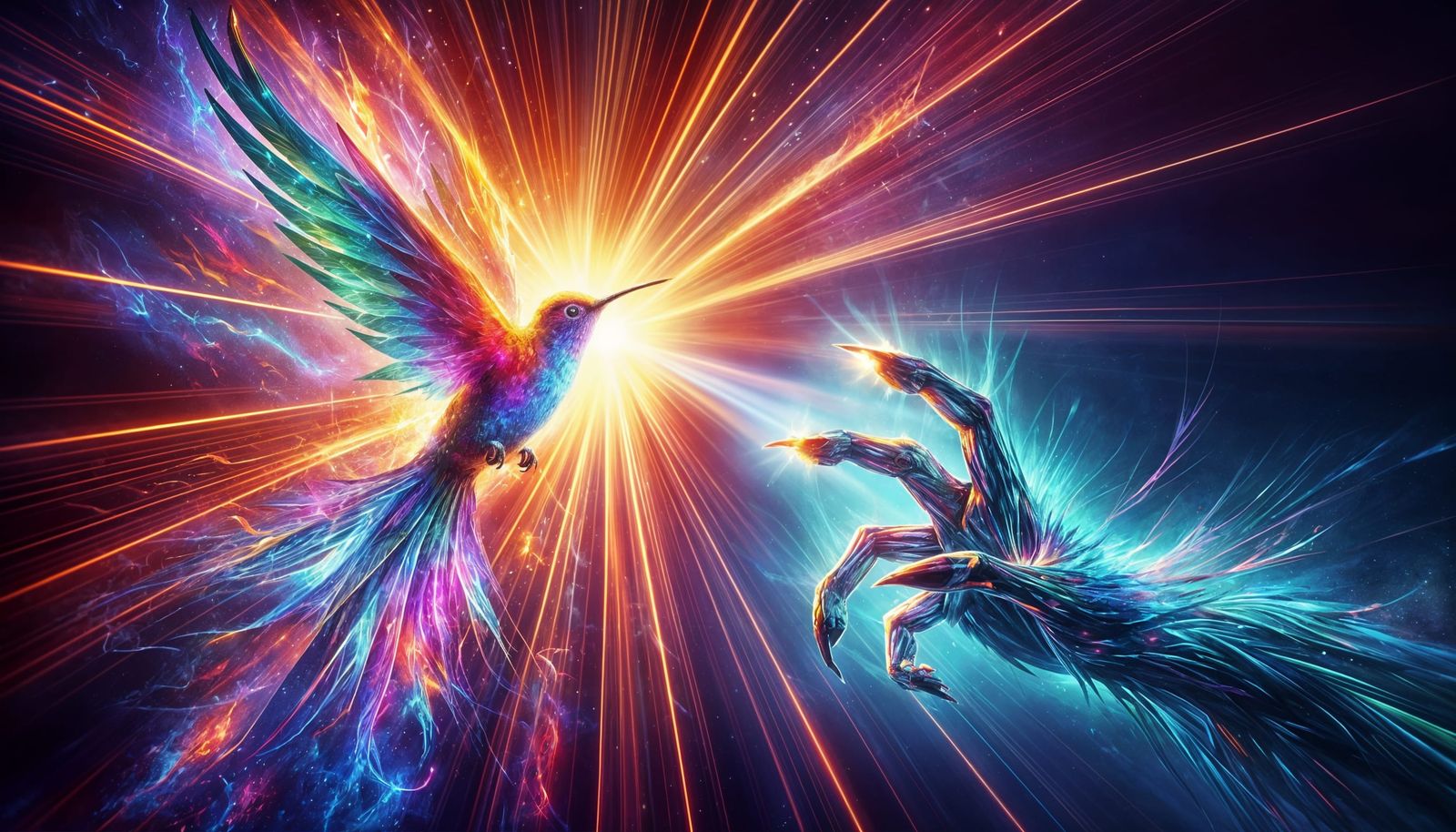 Radiant Hummingbird's Light Wards off Darkness