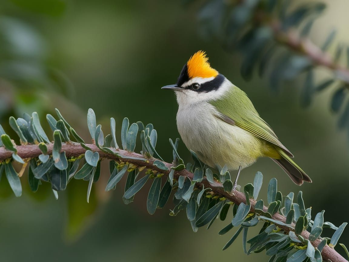 Vibrant Songbird Perched in Soft Focus