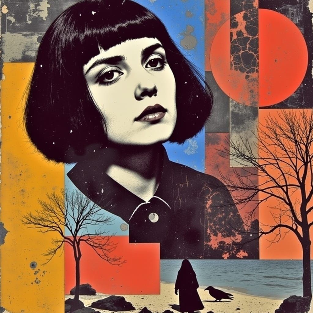 Psychedelic Lady Macbeth Portrait in Expressionist Style