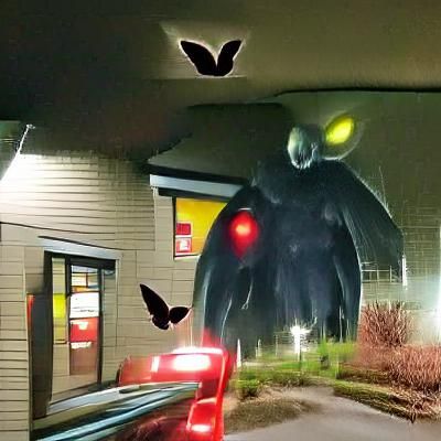 Mothman at McDonald's Drive-Through