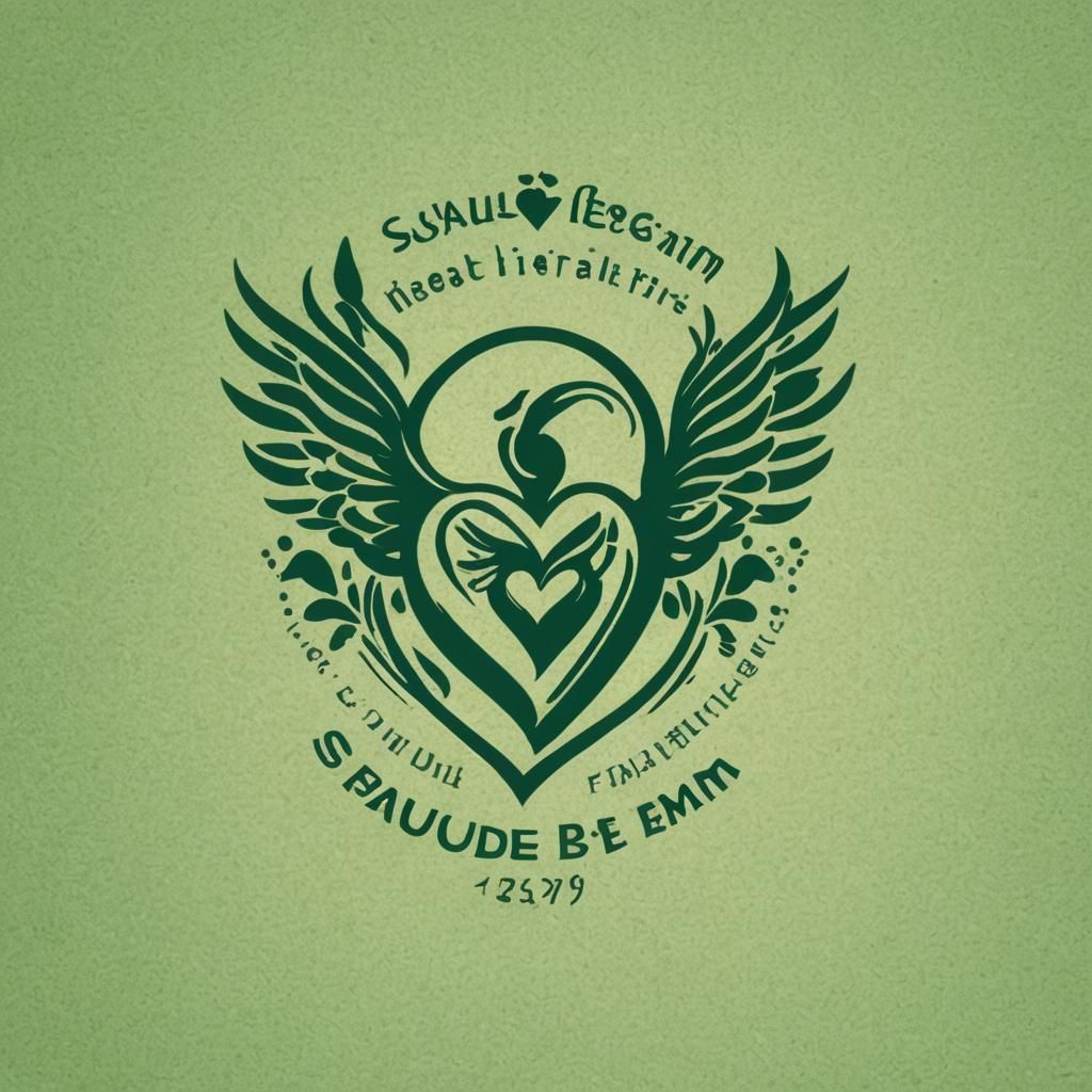 Health and Well-Being Logo with Winged Figure