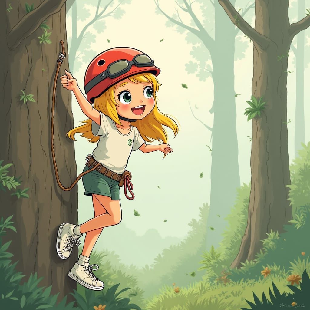 Girl Rock Climbing Adventure Invitation Card