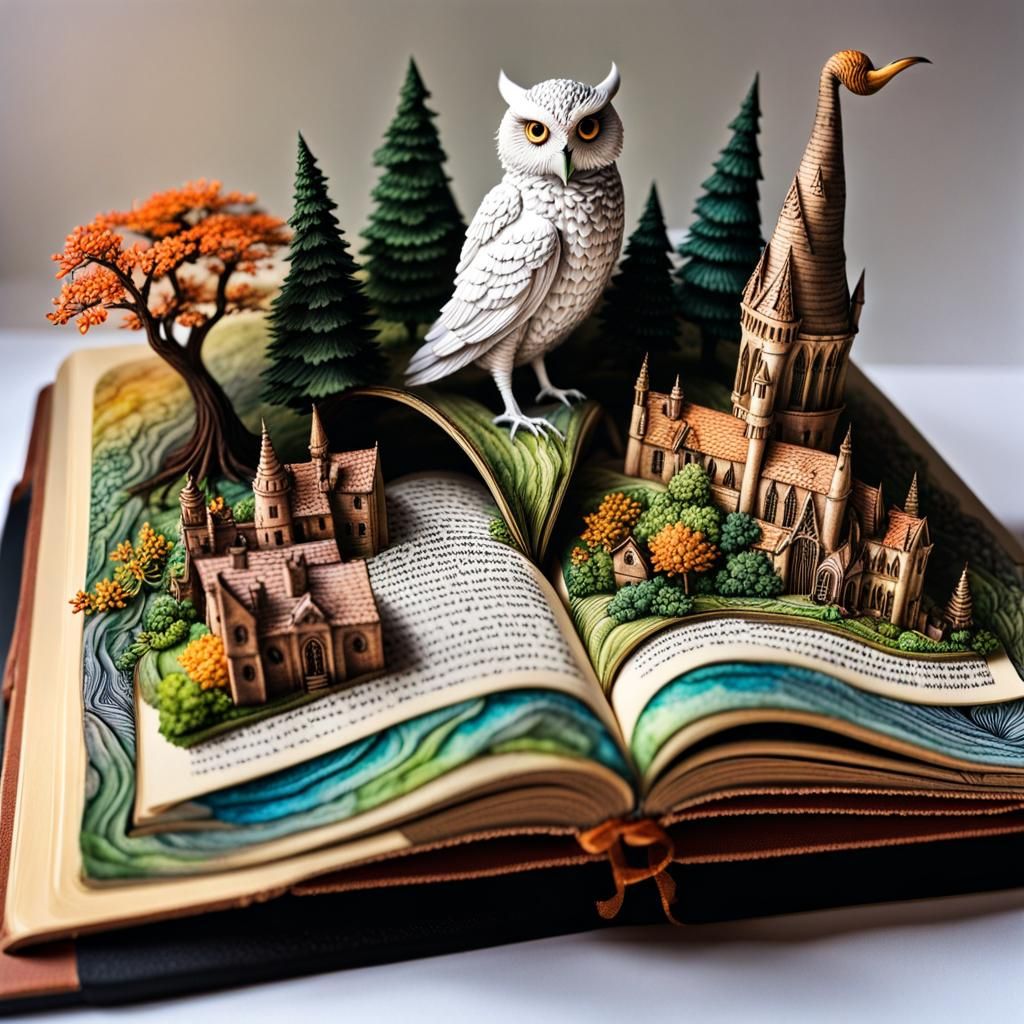 Magical Harry Potter Miniature World in Zentangle Style