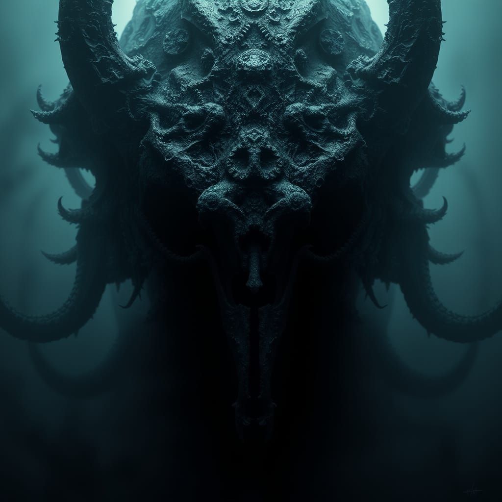 Ominous Dark Elegance in Surrealist Style