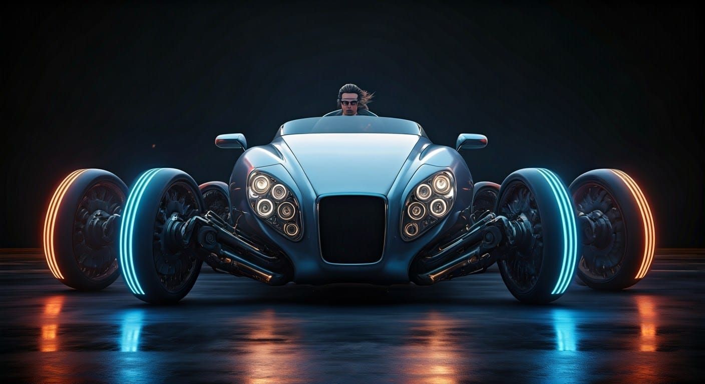 Ultra-Luxury Pedal Car with Eight-Legged Engine