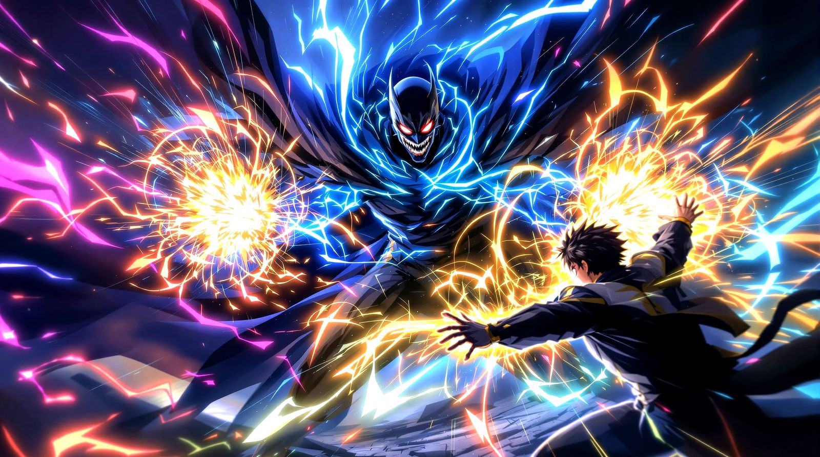Anime Supervillain Unleashes Dark Energy in Epic Battle