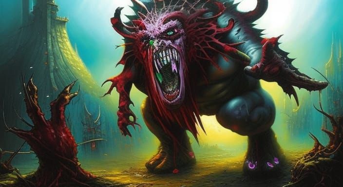 Demonic Wedding Cake: Dark Fantasy Graffiti Art