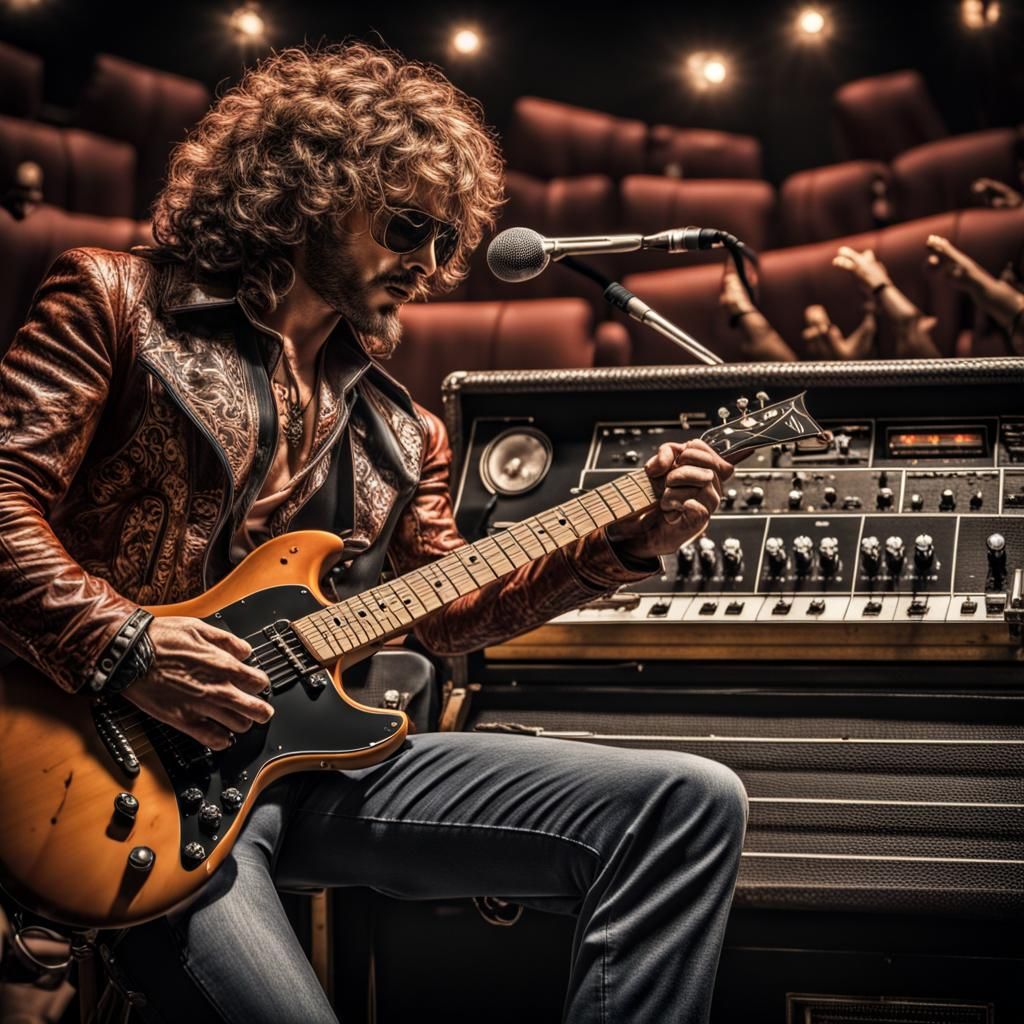 1970s Rock Concert in Hyperrealistic Detail