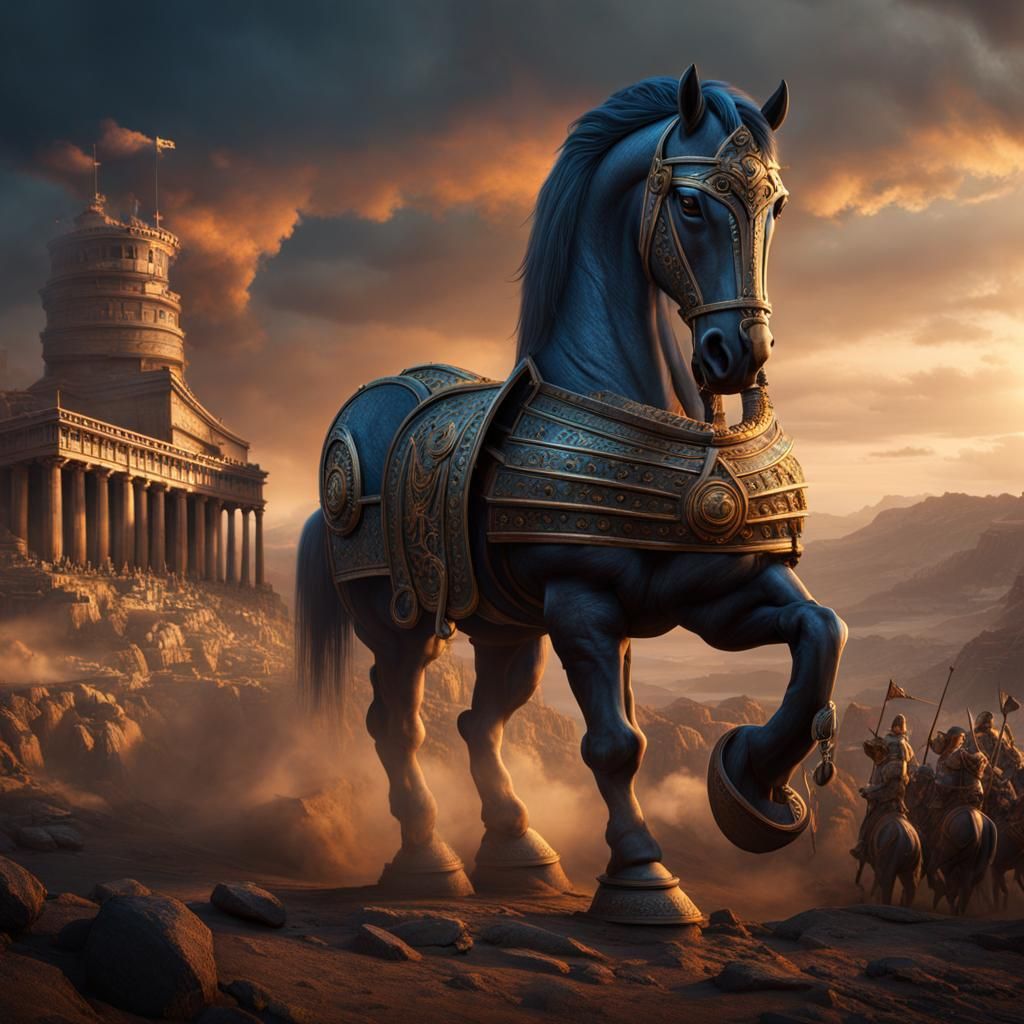 Fantastical Trojan Horse Concept Art