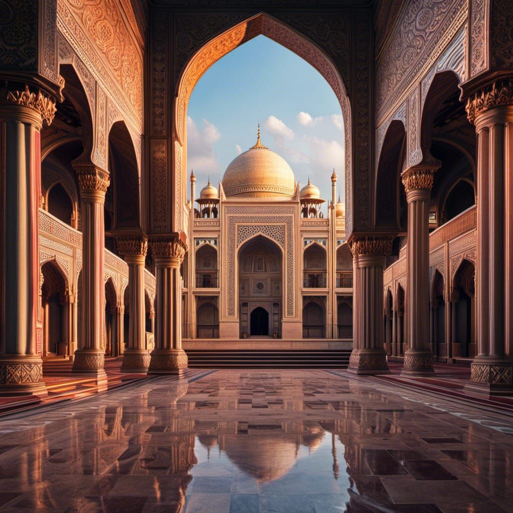 Hyperrealistic Inside View of the Taj Mahal