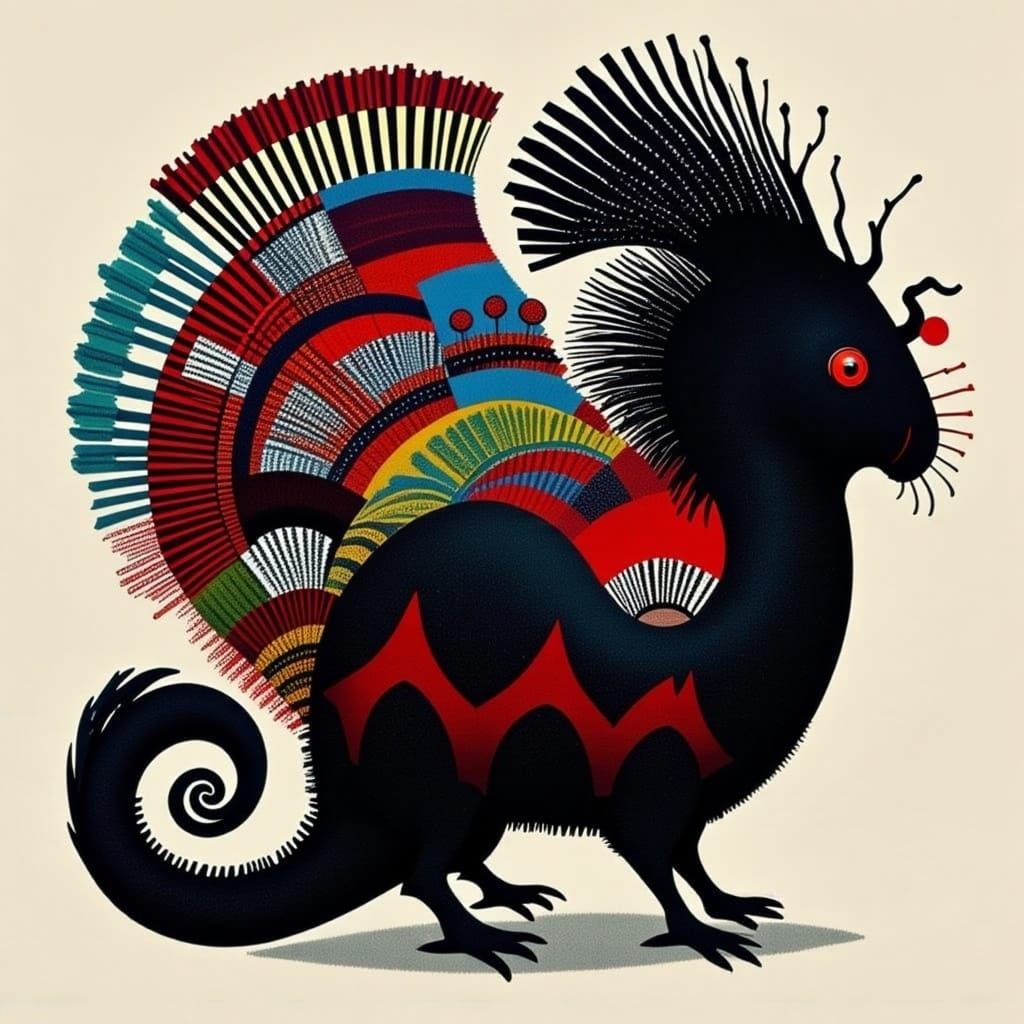 Abstract Barcode Design in Digital Style