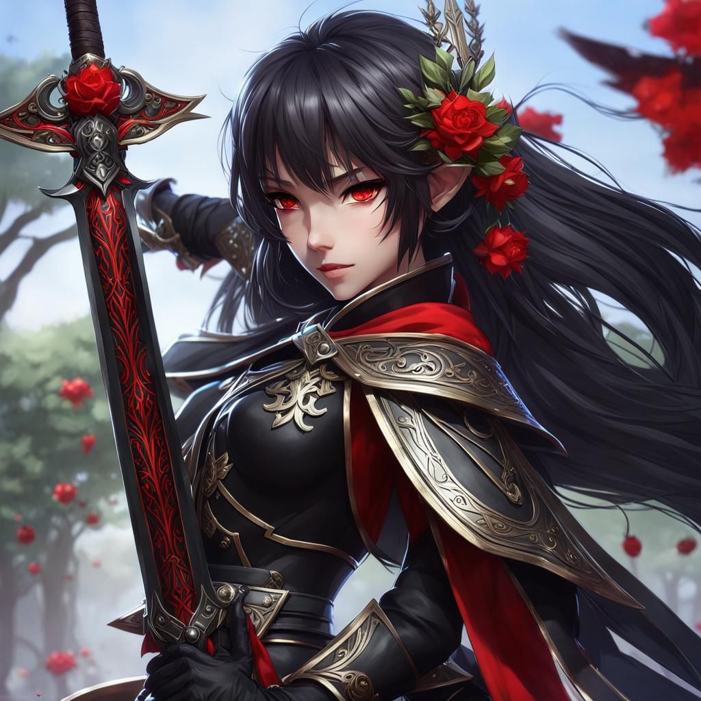 Forest Elf with Twisted Swords: 3D Anime Art