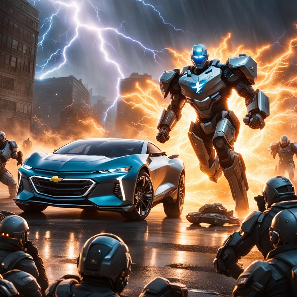 Cyborg Army Struck by Lightning, EV Charging