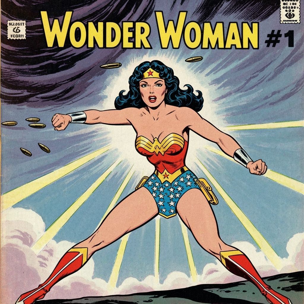 Golden Age Wonder Woman Comic Cover Art