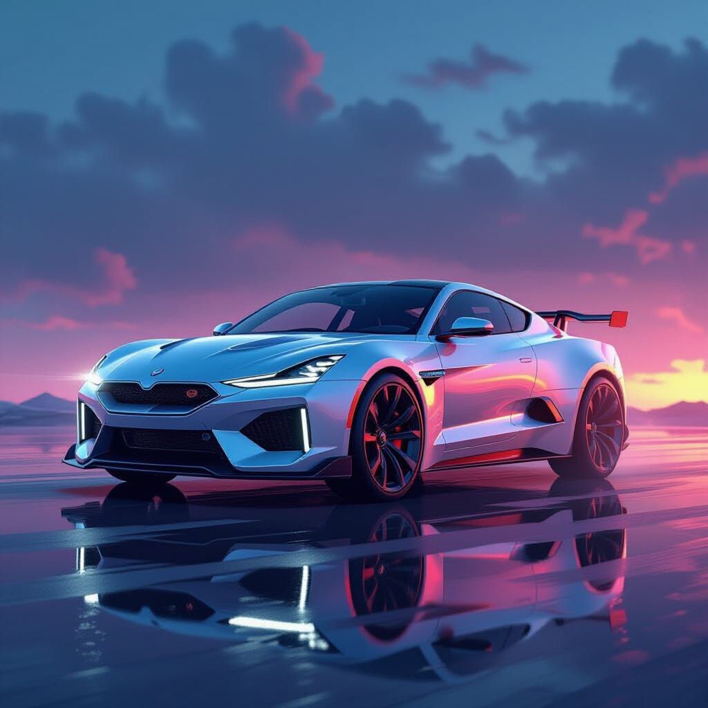 Hyperrealistic Rimac Navara R Supercar in Concept Art Style