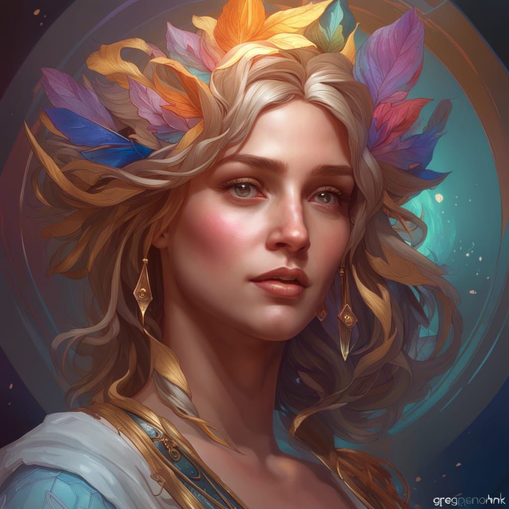 Virgo Portrait in Art Nouveau Style