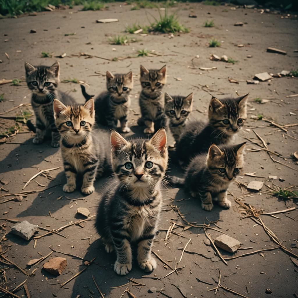 Cinematic Kittens: A Masterpiece of Light and Grain