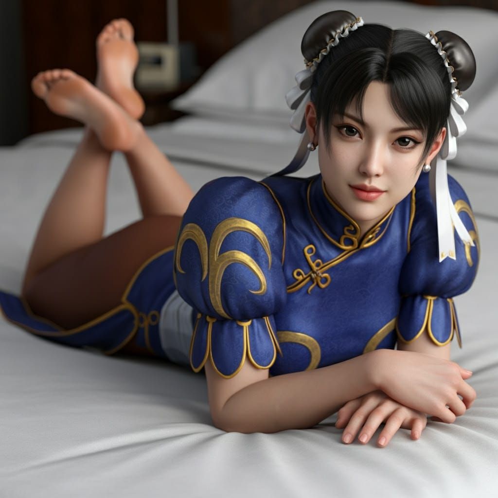 Seductive Asian Woman in Intimate, Hyper-Realistic Portrait