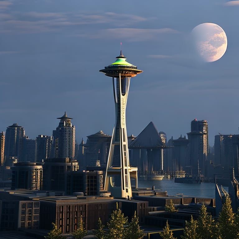 Post-Apocalyptic Seattle in Detailed 3D Game Style