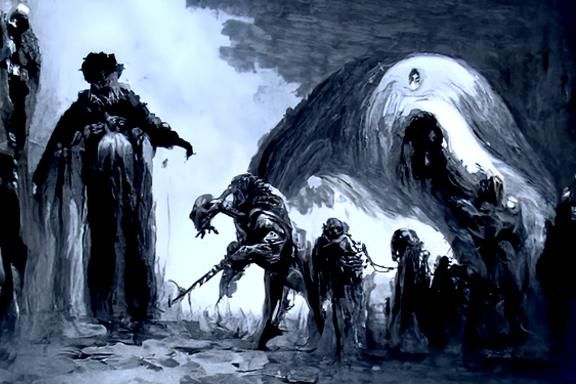 Marker Horror in Doré and Rutkowski Style