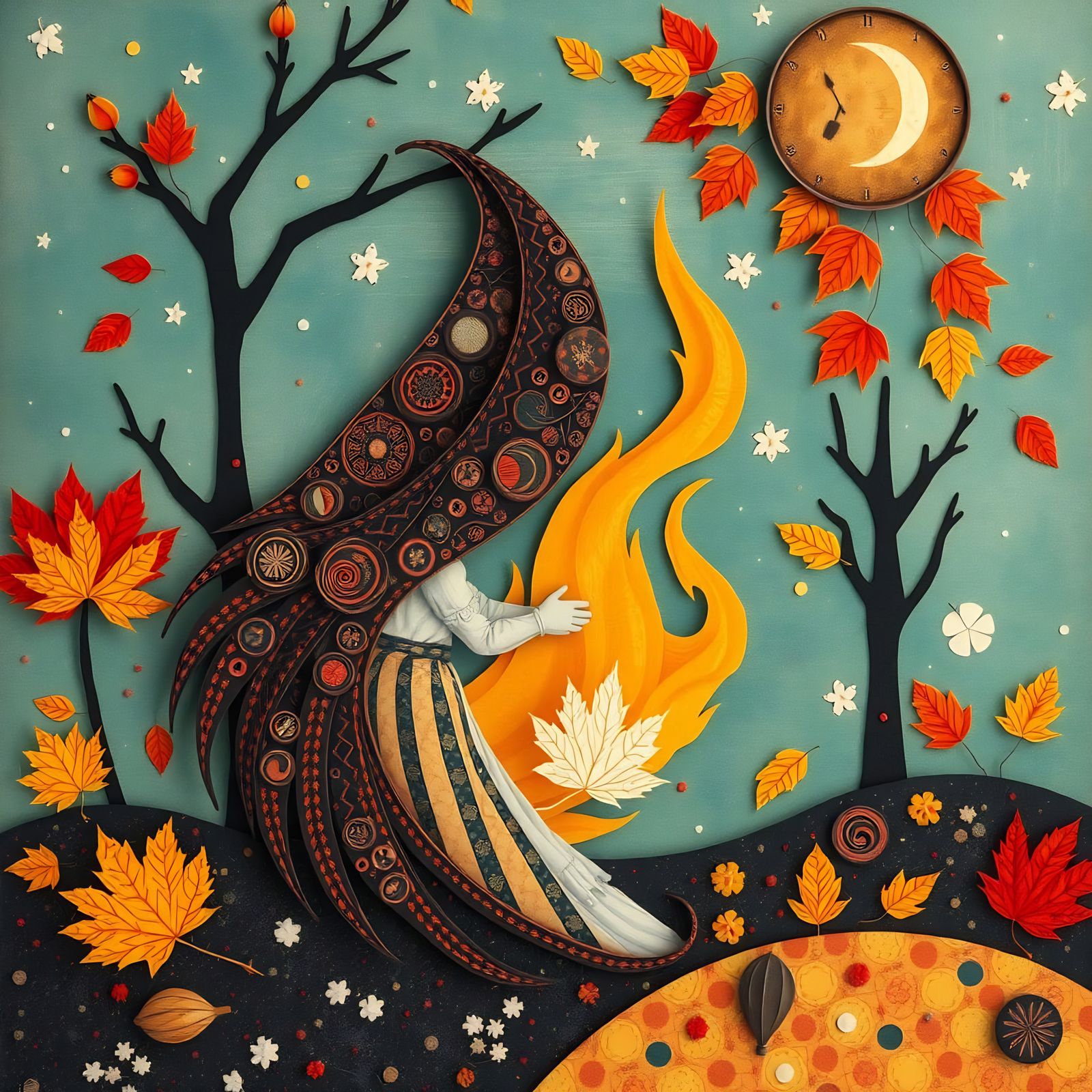 Autumn Magic: A Paper Collage Creation