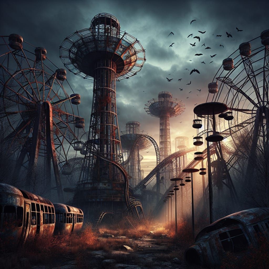 Abandoned Amusement Park: A Study in Decay