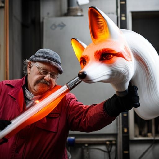Glassblower Creates Life-Size Glass Fox