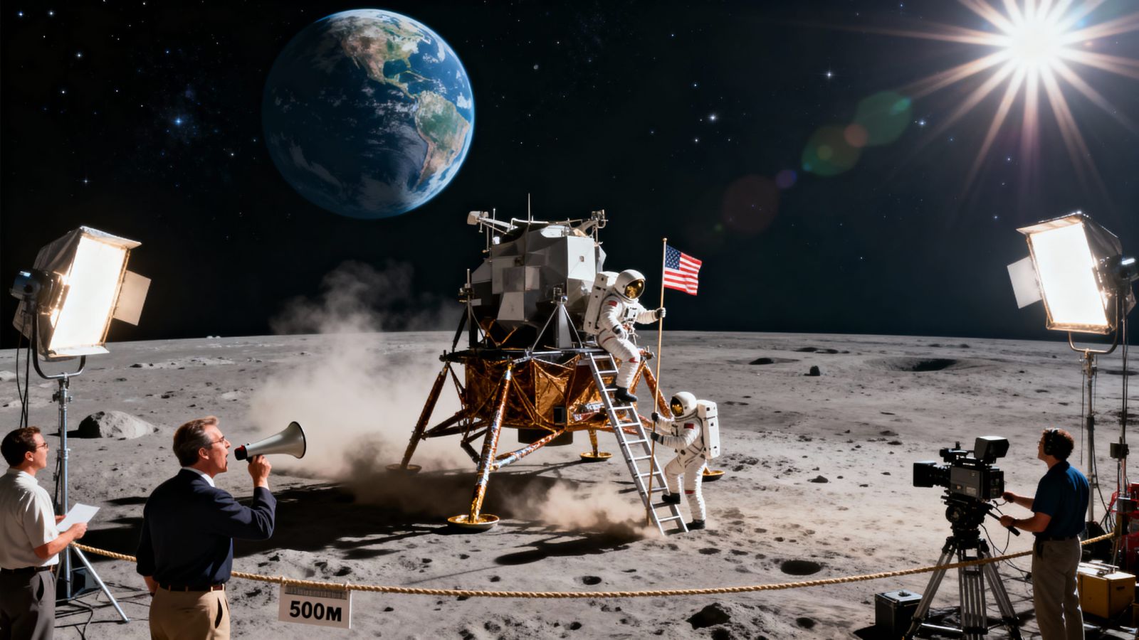 Moon Landing Film Set: Astronauts & Crew