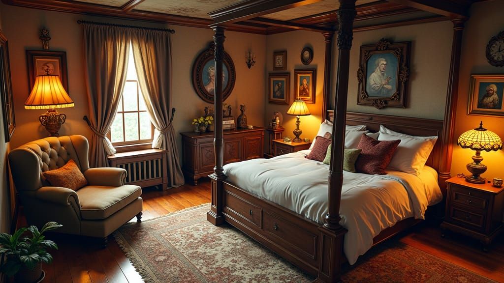 Isometric 3D Monster Bedroom with Steampunk Elements