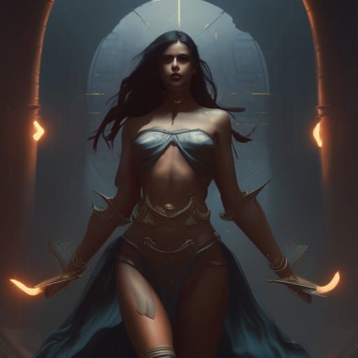 Libra Woman: Dark Fantasy Zodiac Art