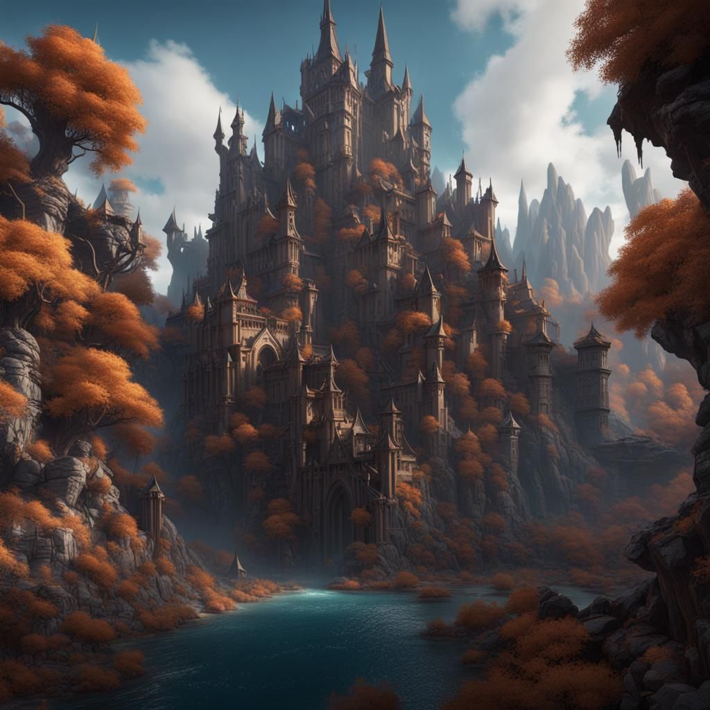 Fantastical Matte Painting in Deep Color